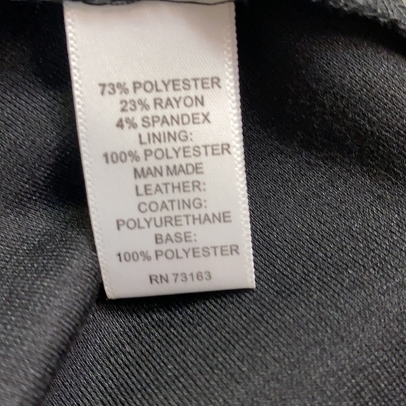 Neiman Marcus Laser Cut Man Made Leather Black Dress - Picture 6 of 6